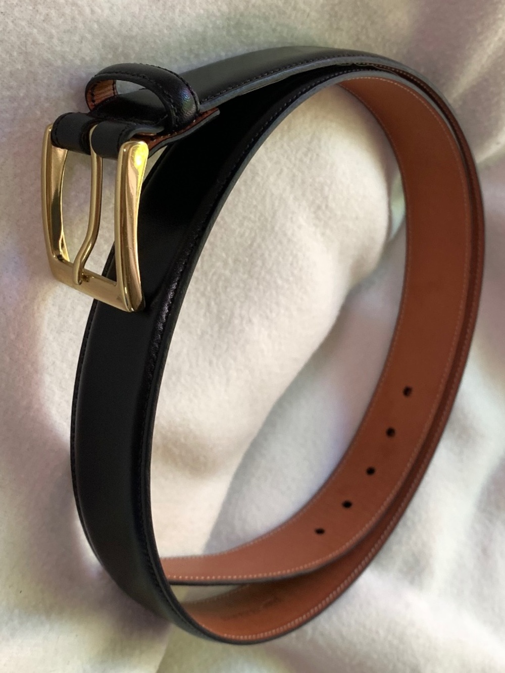 Trafalgar Black Leather Belt